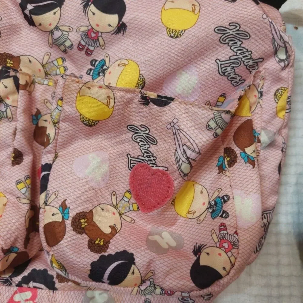 Y2K Harajuku Lovers Balerina Girls Dolls Pink Purse Messenger Bag Shoulder Strap